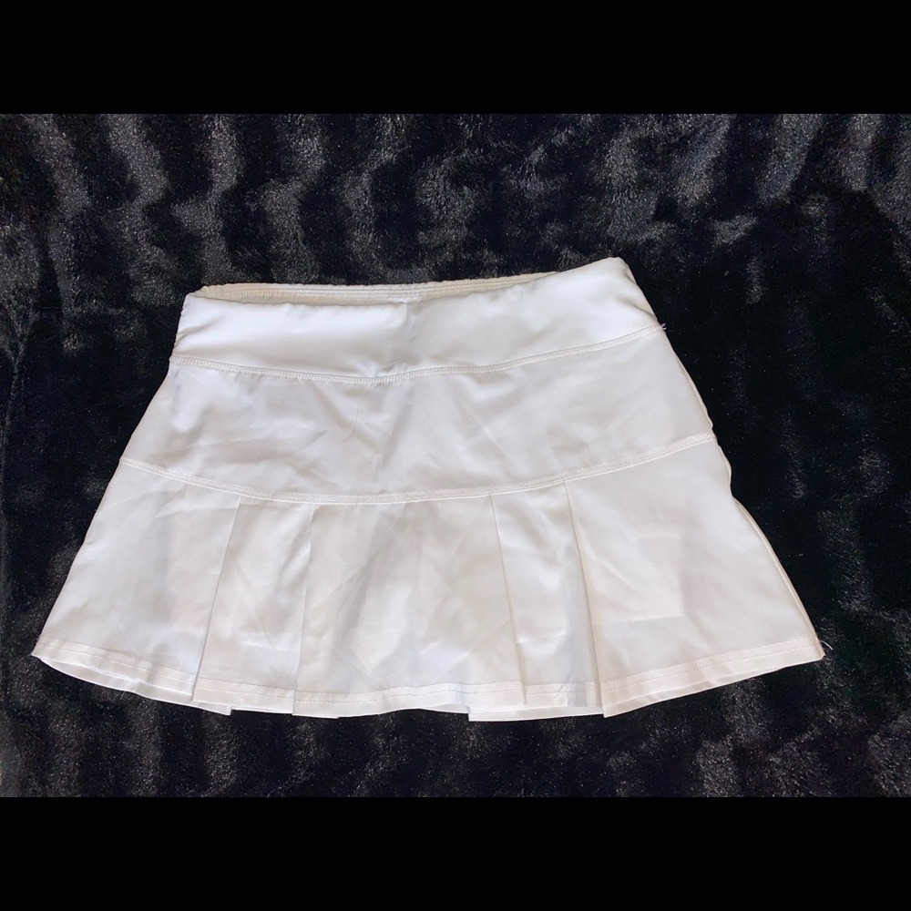 White tennis skirt
